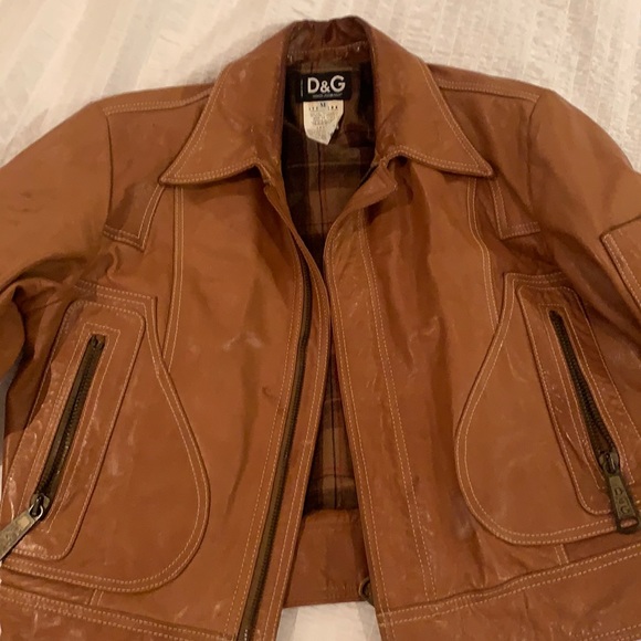 Vintage dolce and gabbana leather jacket - Picture 1 of 9
